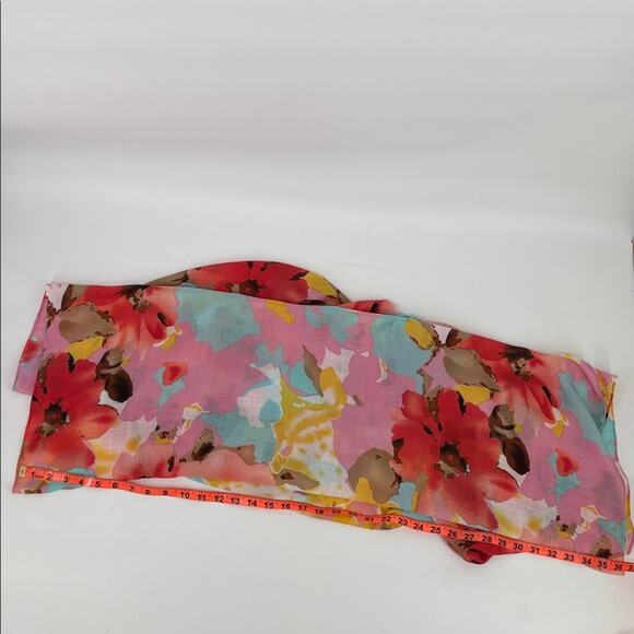 Joy Susan Womens Oversized Floral Poly Scarf Shawl Wrap 36 x 72 - Picture 10 of 11